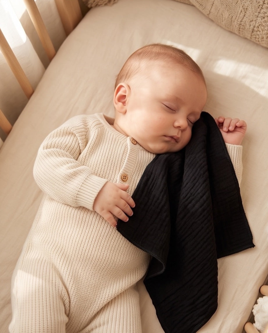 BIO Kuscheltuch Nuschi schwarz