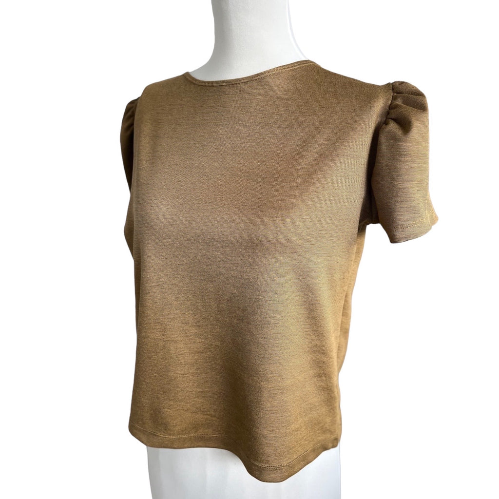 T-Shirt Puffärmel senf