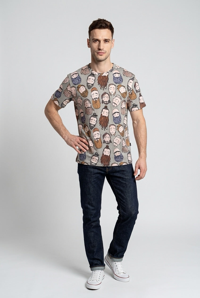BIO Herren T-Shirt Bärte
