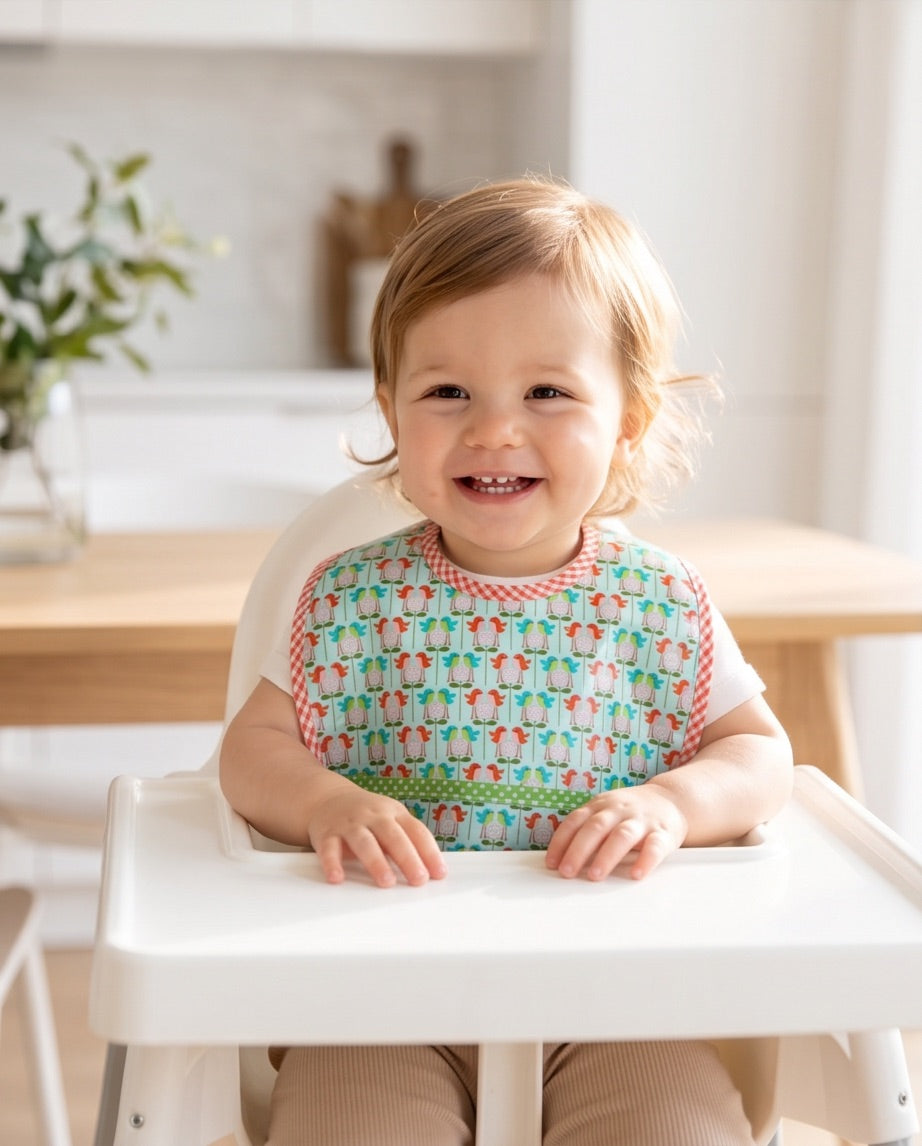 Baby Lätzli mini Vögel mint