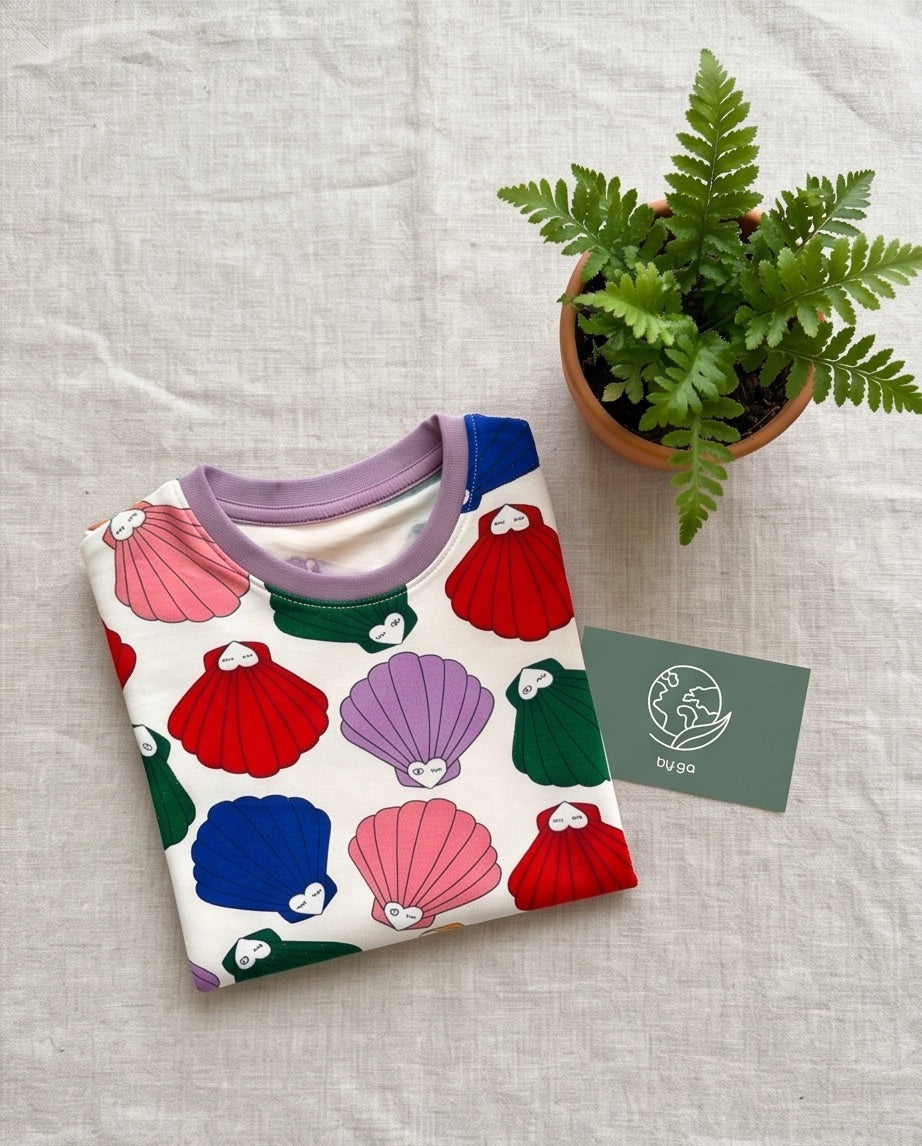 T-Shirt Muscheln bunt