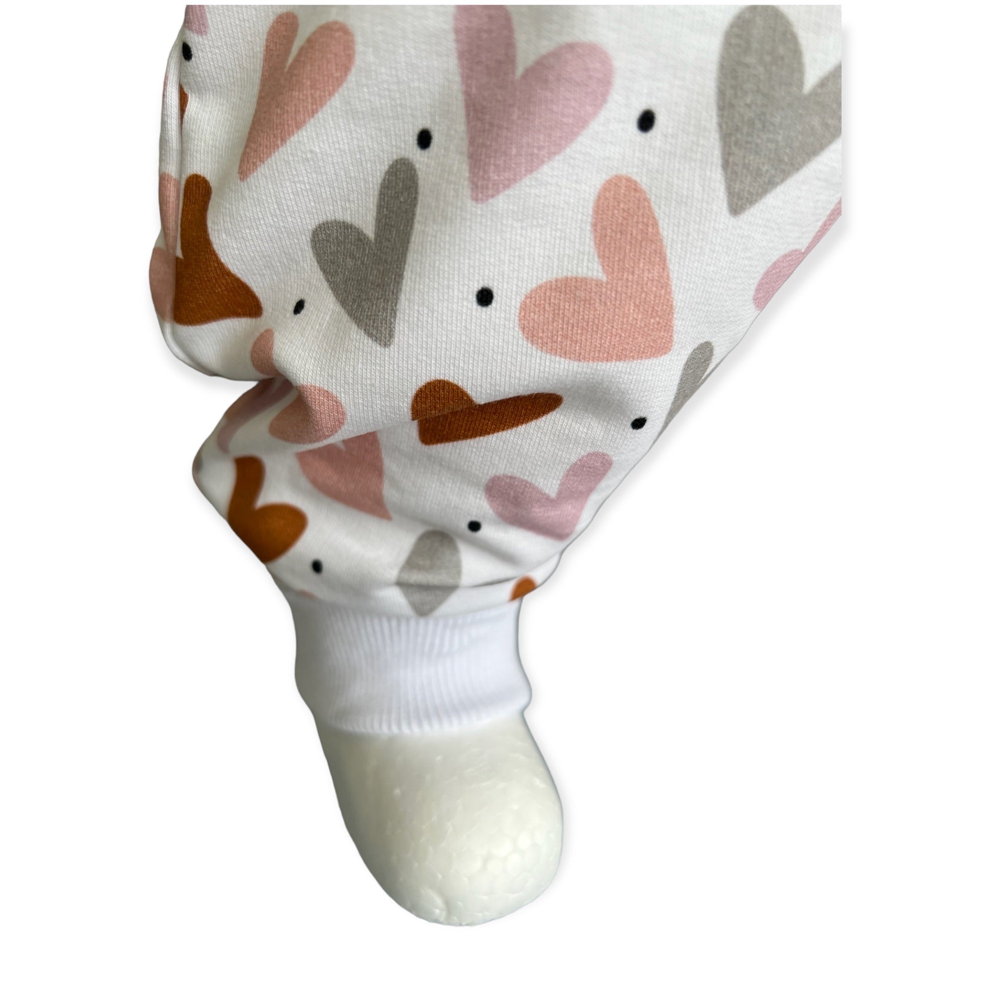 BIO Babyset Latzhose & Mütze Herzen