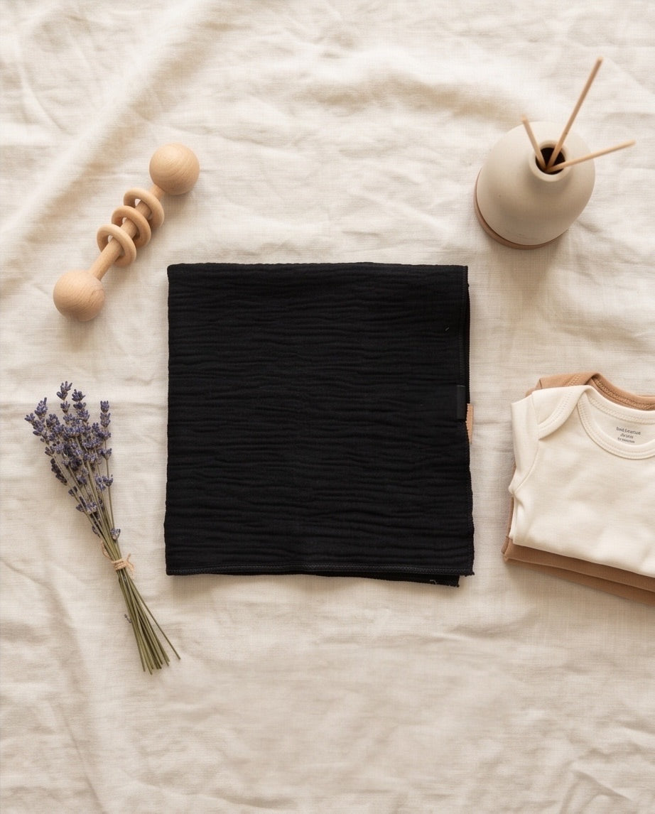 BIO Kuscheltuch Nuschi schwarz
