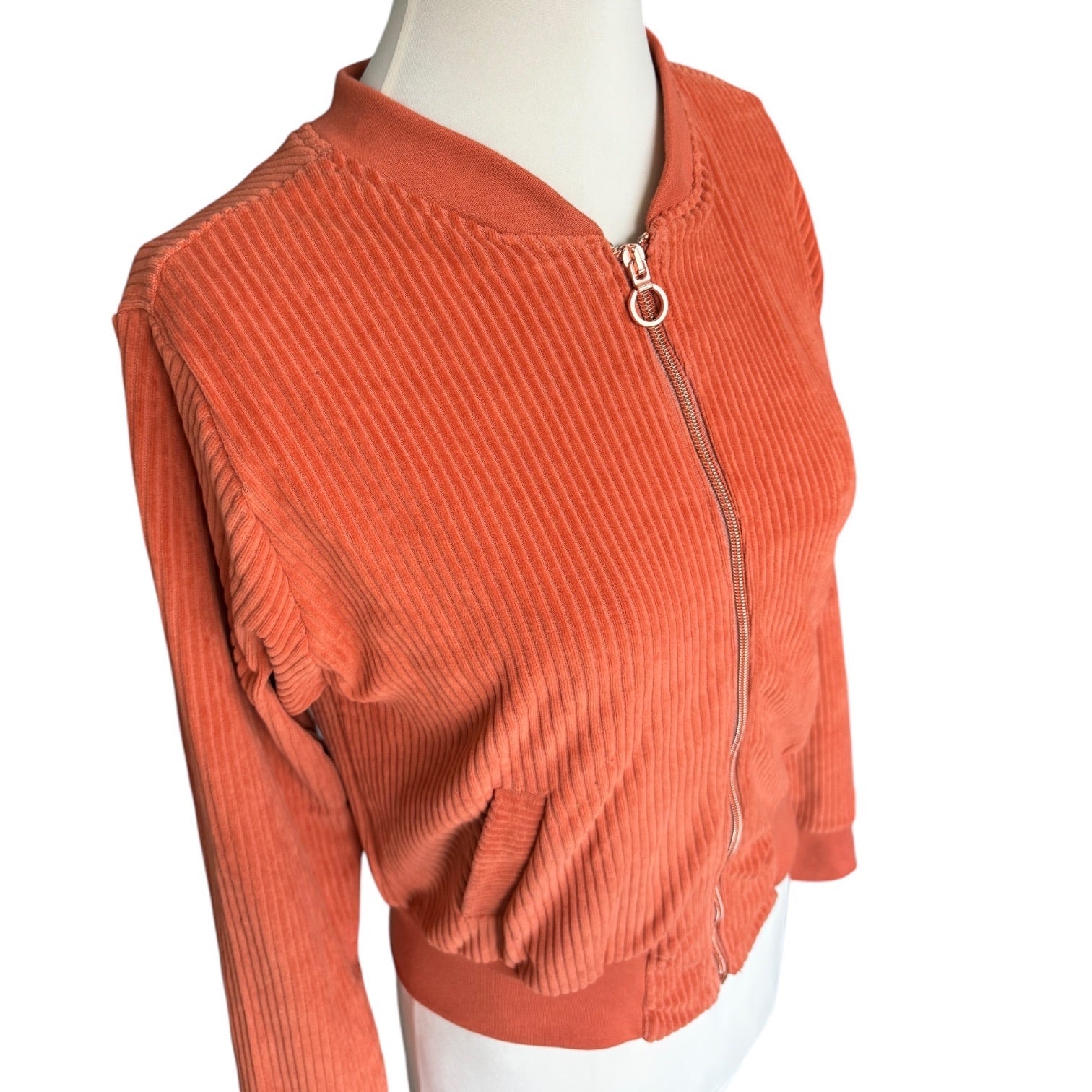 BIO Damen Blouson Cord Jersey hellrost