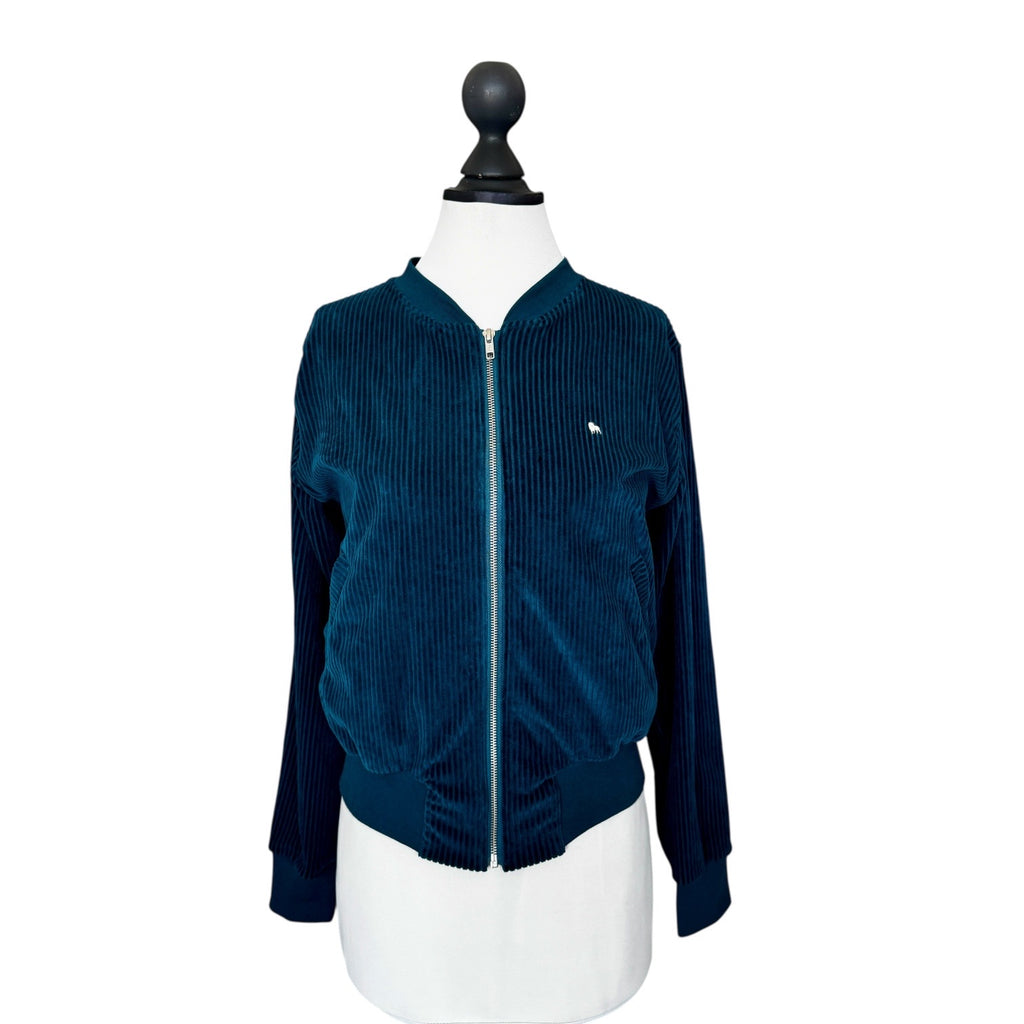 BIO Damen Blouson Cord Jersey petrol