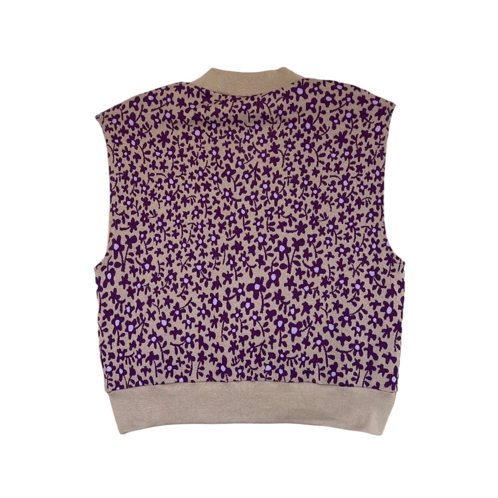 BIO Pullunder Blumen taupe violett