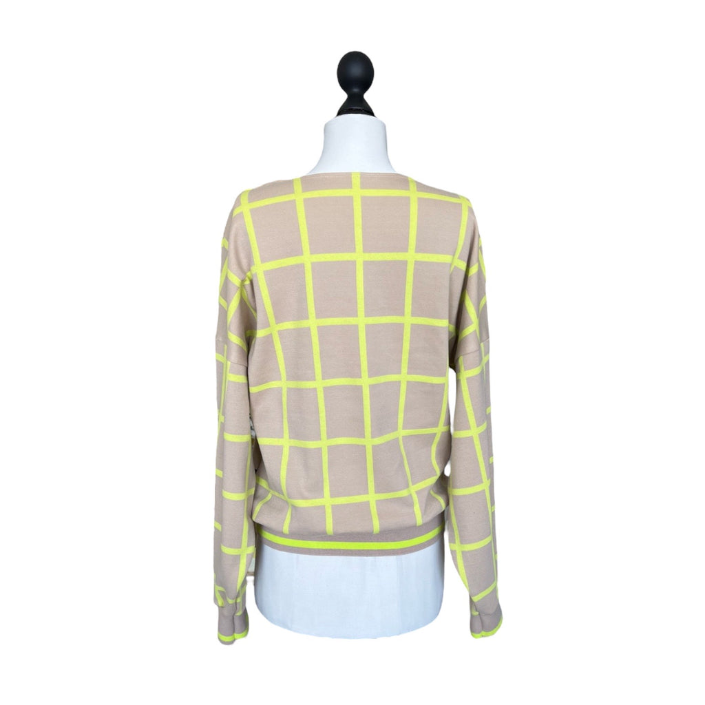BIO Pullover Karo limette