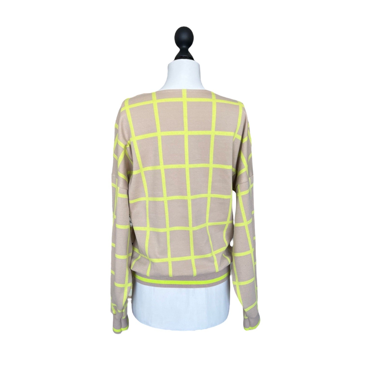 BIO Pullover Karo limette