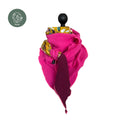 BIO Dreieckstuch fuchsia/senfblumen/beere