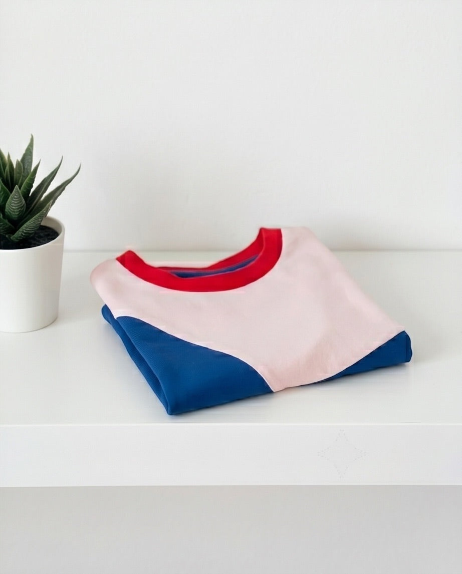 BIO T-Shirt blau/rosa