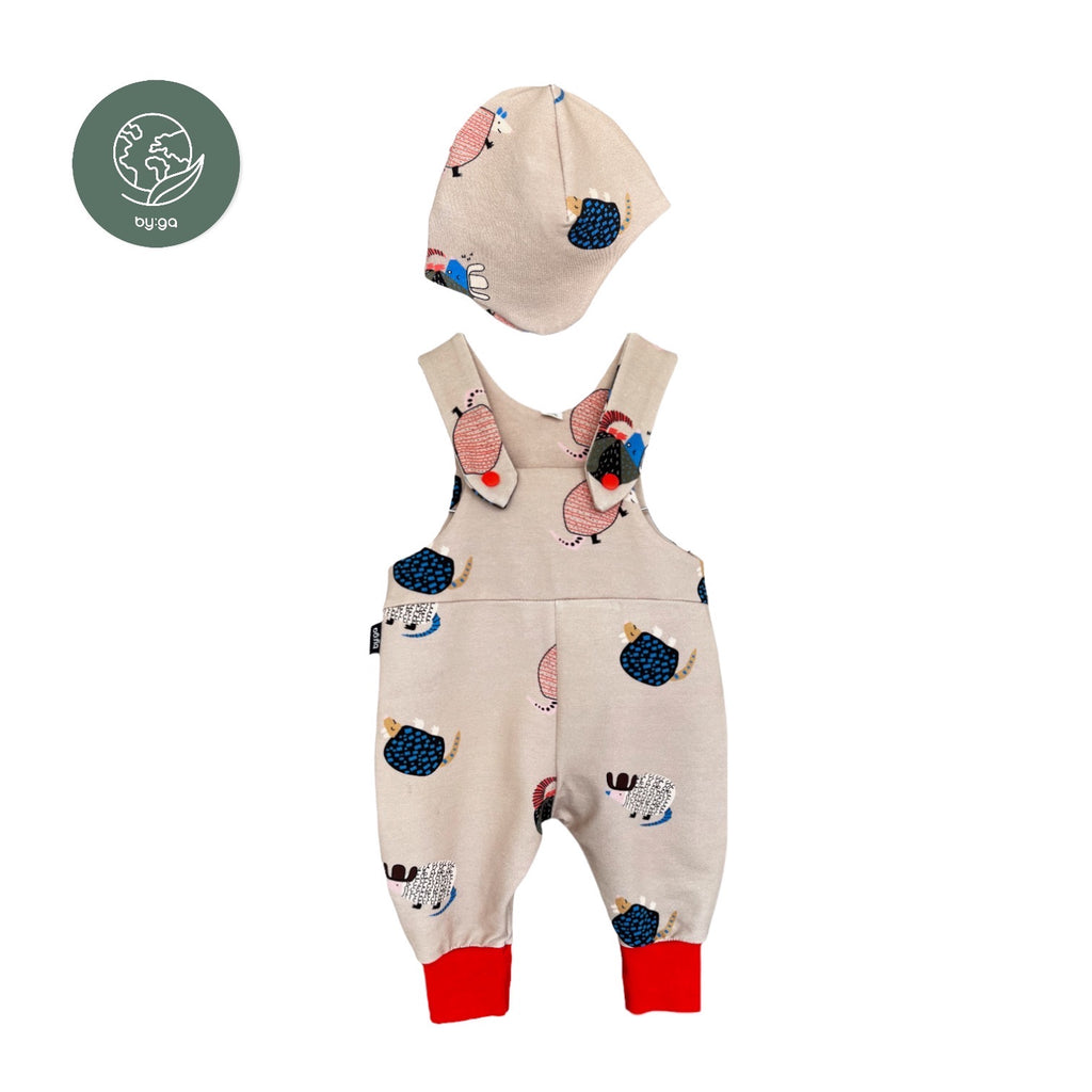 BIO Babyset Latzhose & Mütze Gürteltier