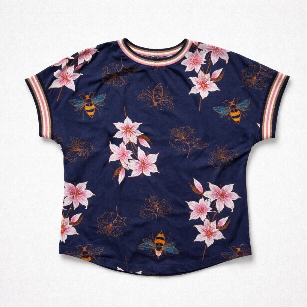 BIO Damen T-Shirt Lilien einteilig