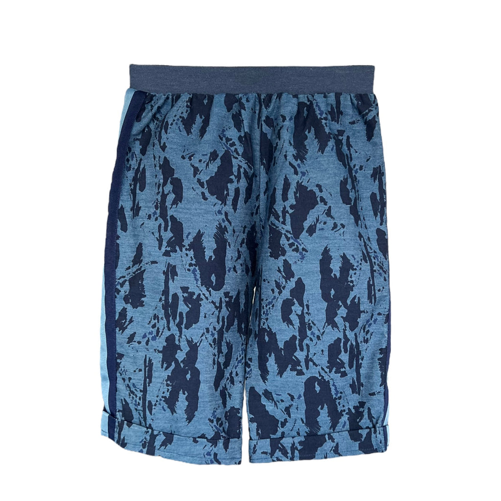 Kurze Hose blau camouflage
