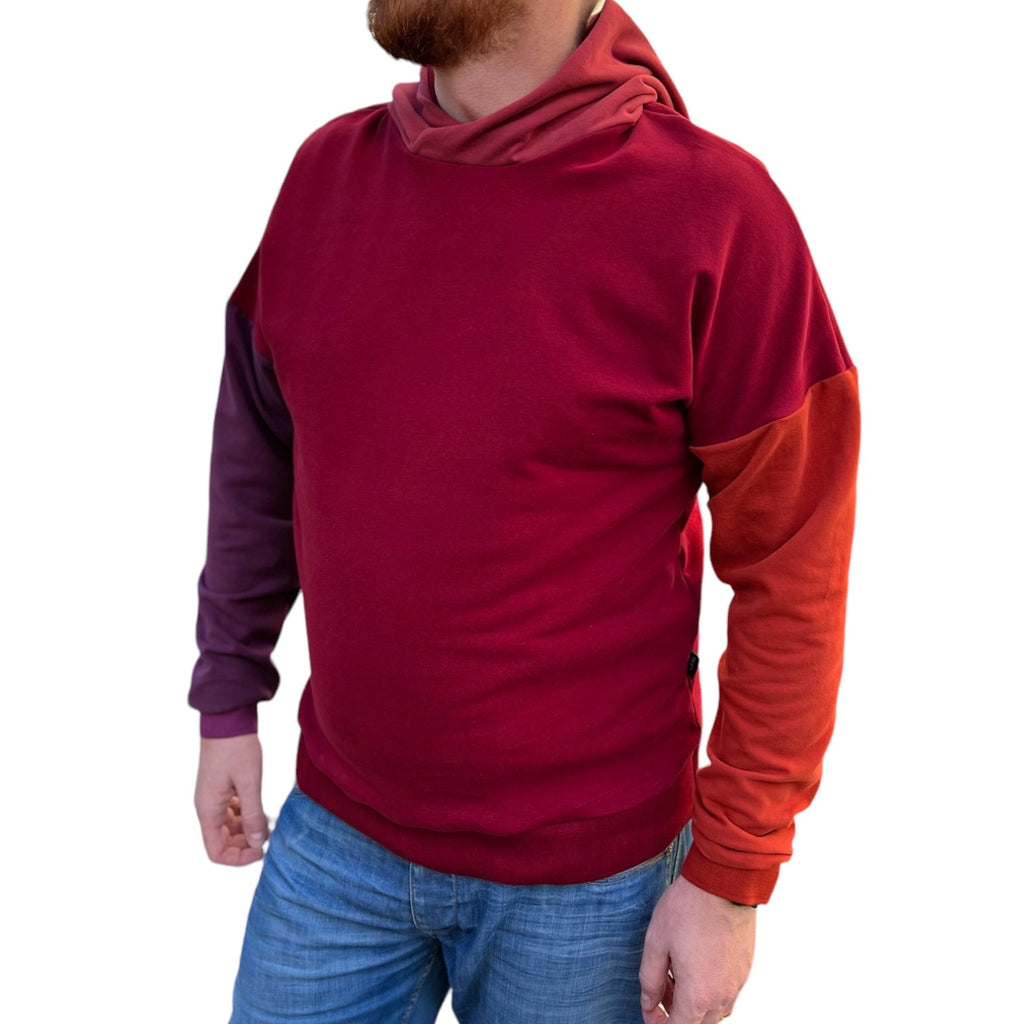 BIO Herren Hoodie bordeaux