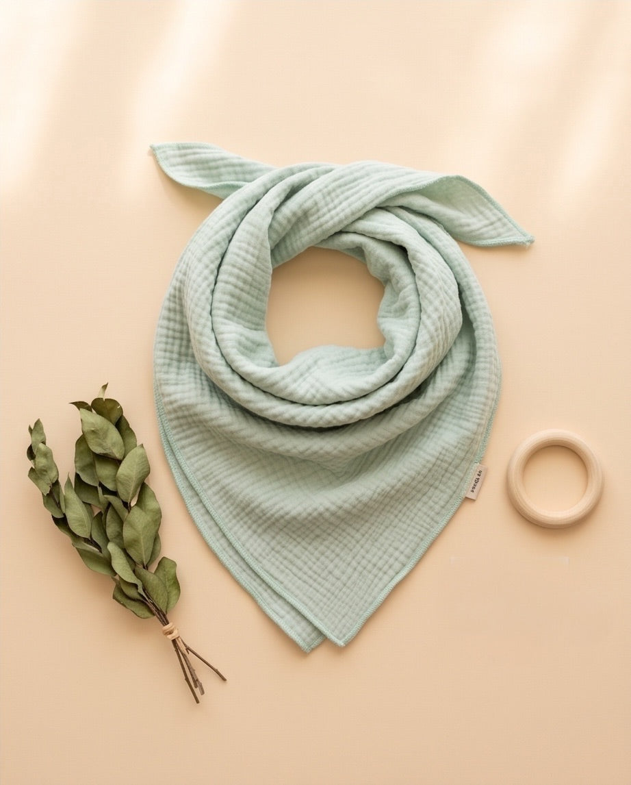 BIO Musselinschal mint