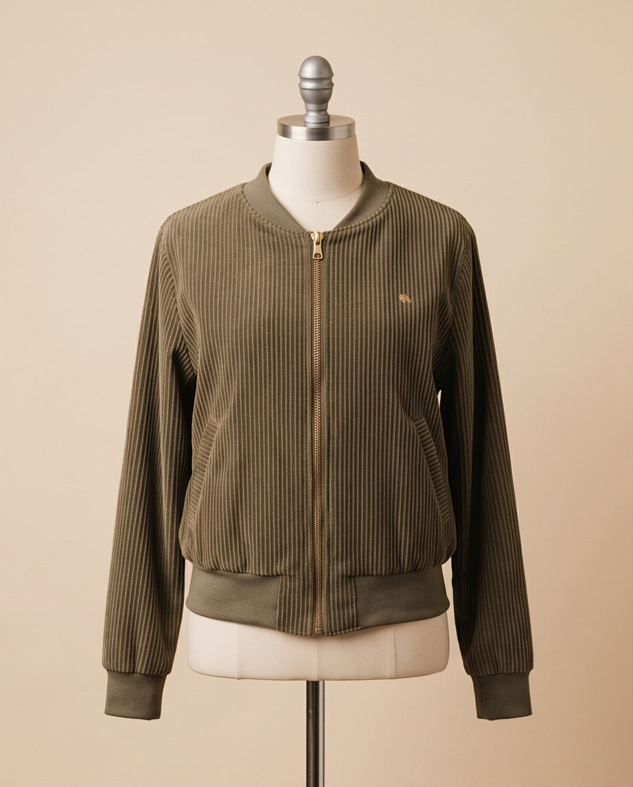 BIO Damen Blouson Cord Jersey khaki
