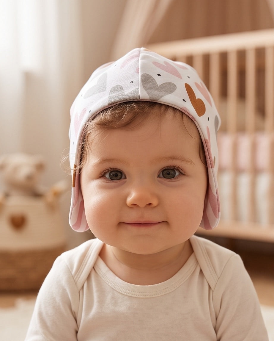 BIO Baby Wendemütze Herzen