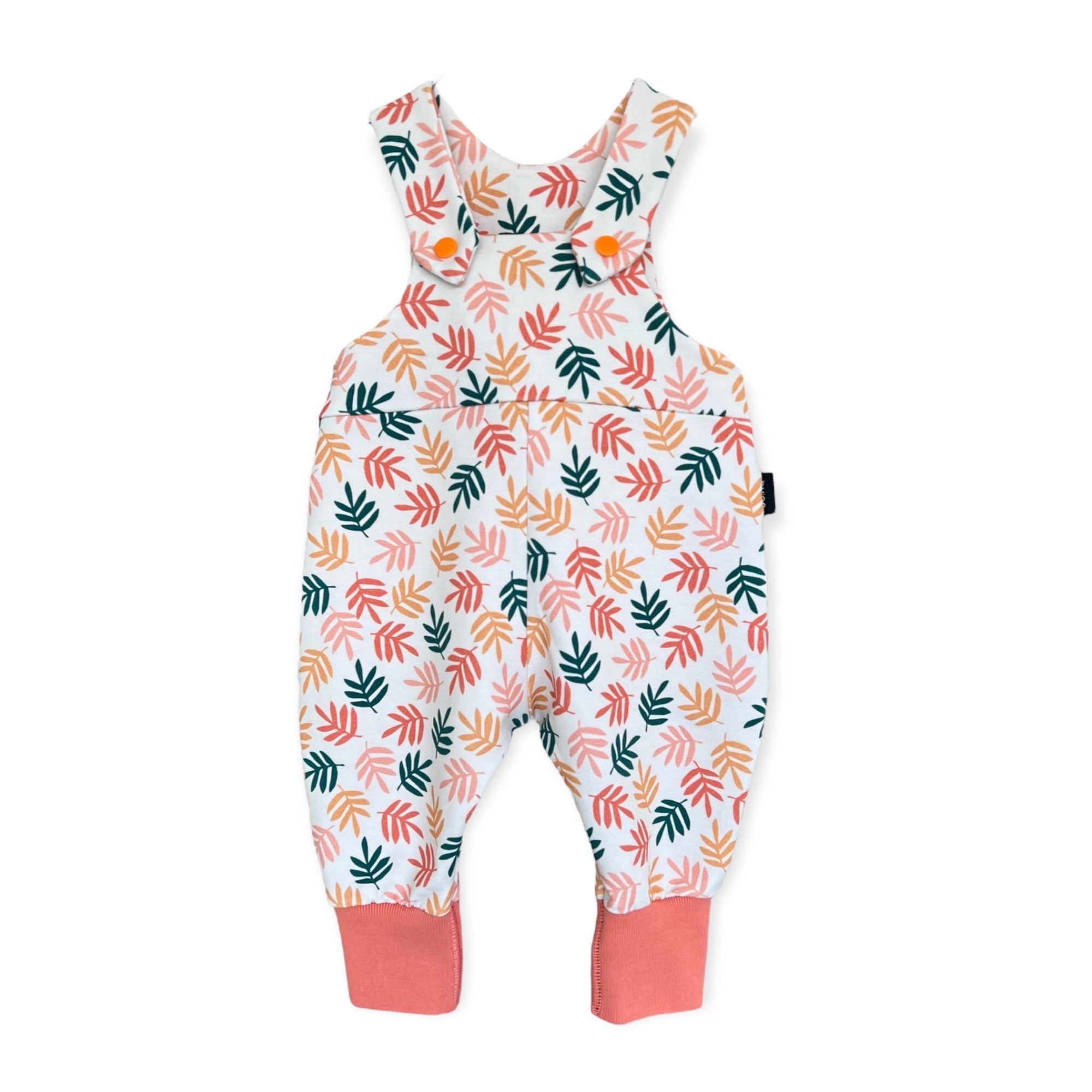 BIO Babyset Latzhose & Mütze Blätter