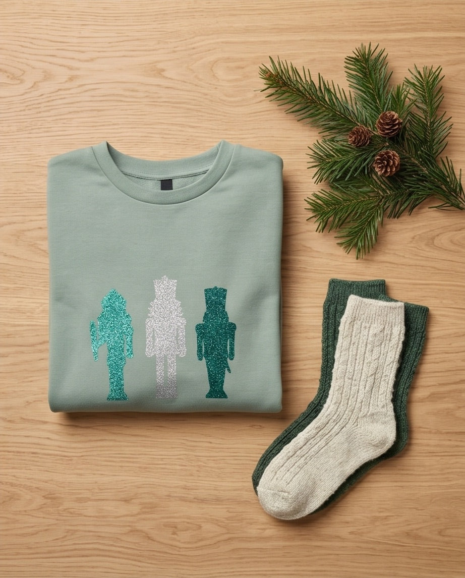 BIO Weihnachtspullover hellaqua