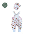 BIO Babyset Latzhose & Mütze Herzen