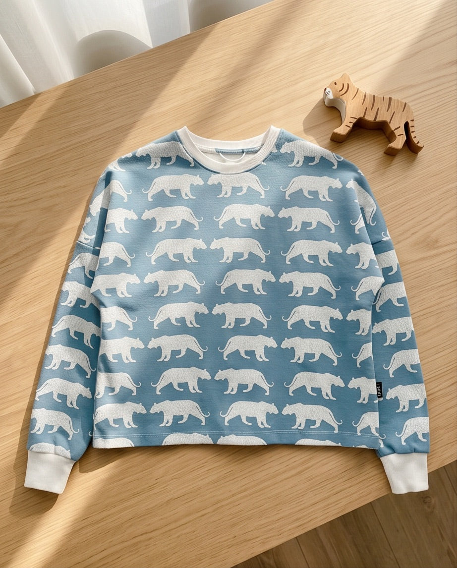 Langarmshirt Tiger Glitzer