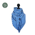 Bio Jacquard Dreieckstuch Kreuze weiss auf blau