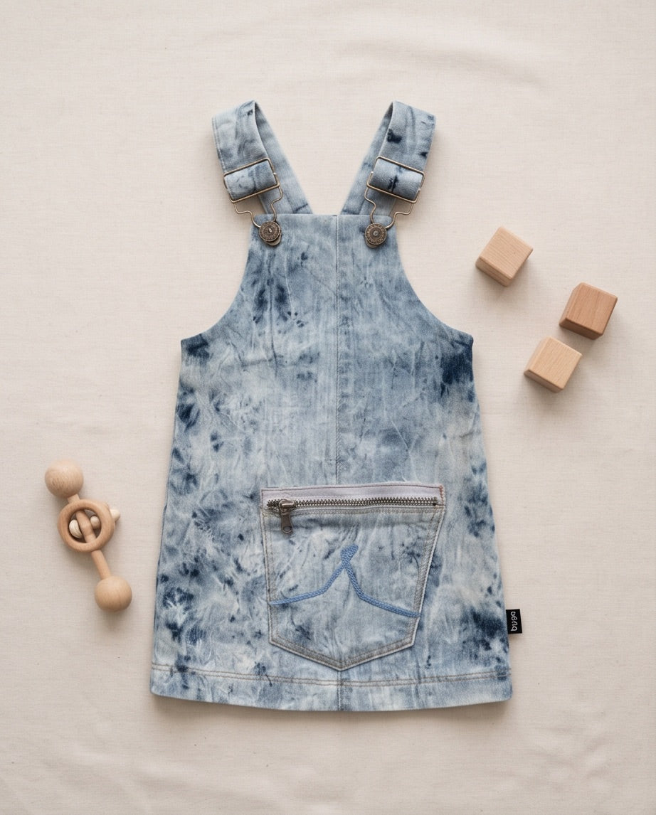 BIO Jeans Latzrock 86/92 blau