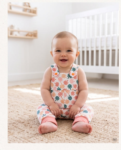 BIO Baby Latzhose Blätter