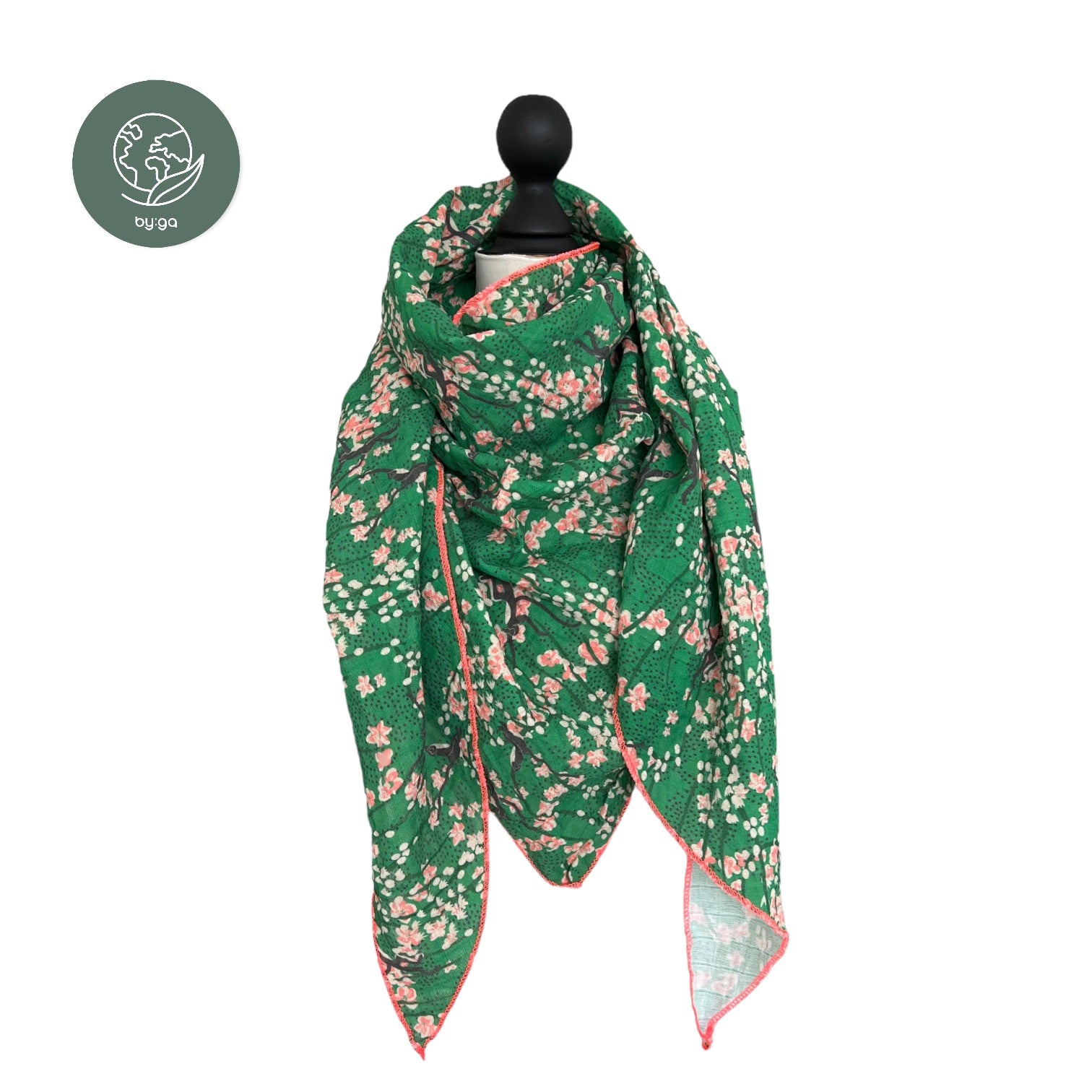 BIO Musselin Dreieckstuch Affe grün