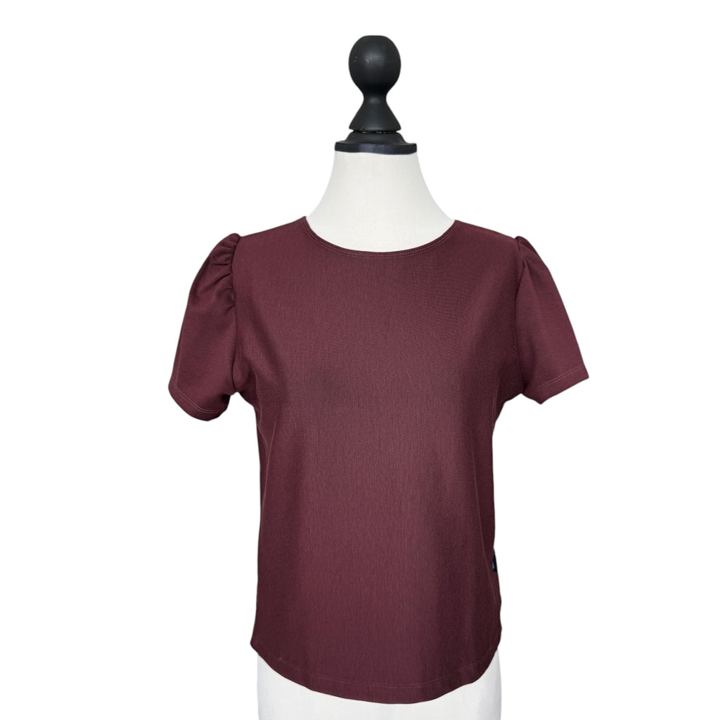 T-Shirt Puffärmel dunkelrot