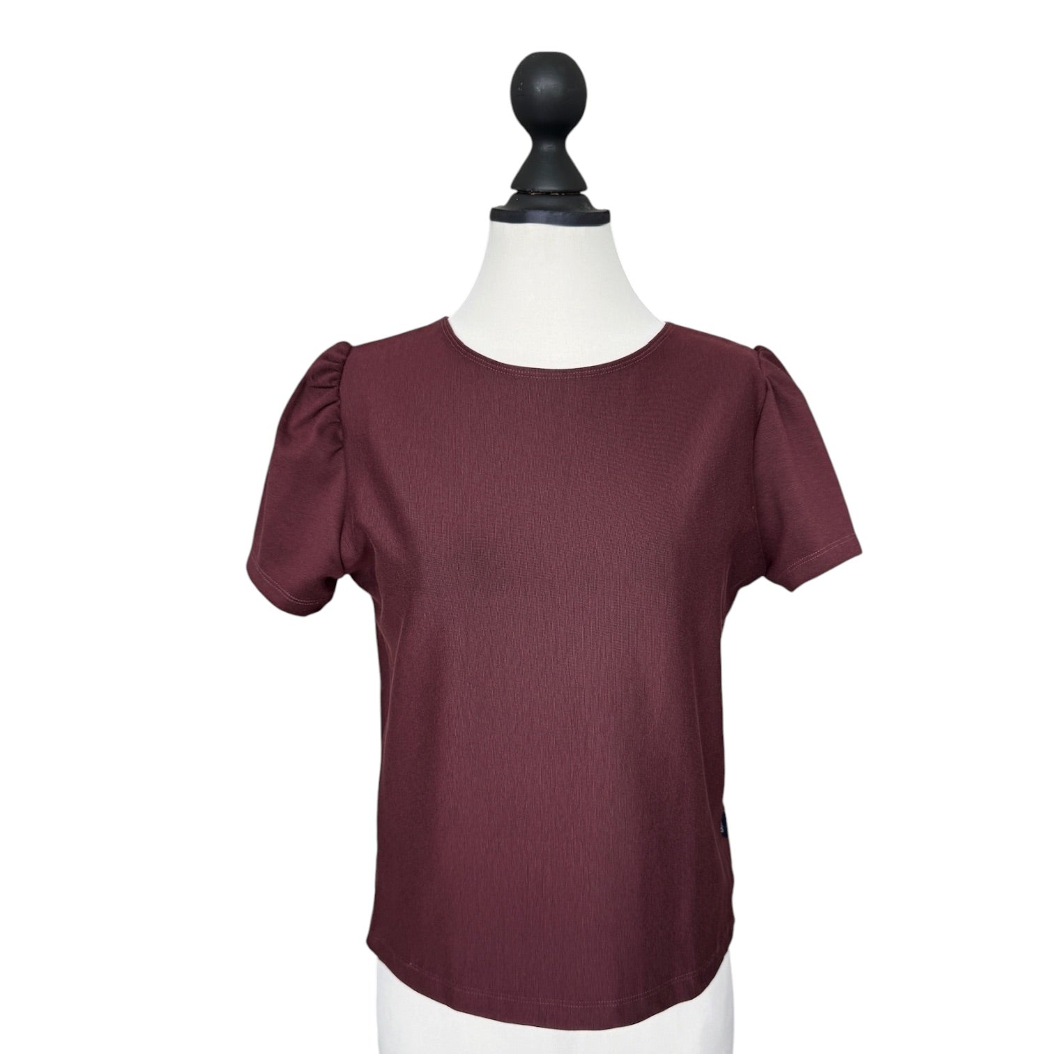 T-Shirt Puffärmel dunkelrot