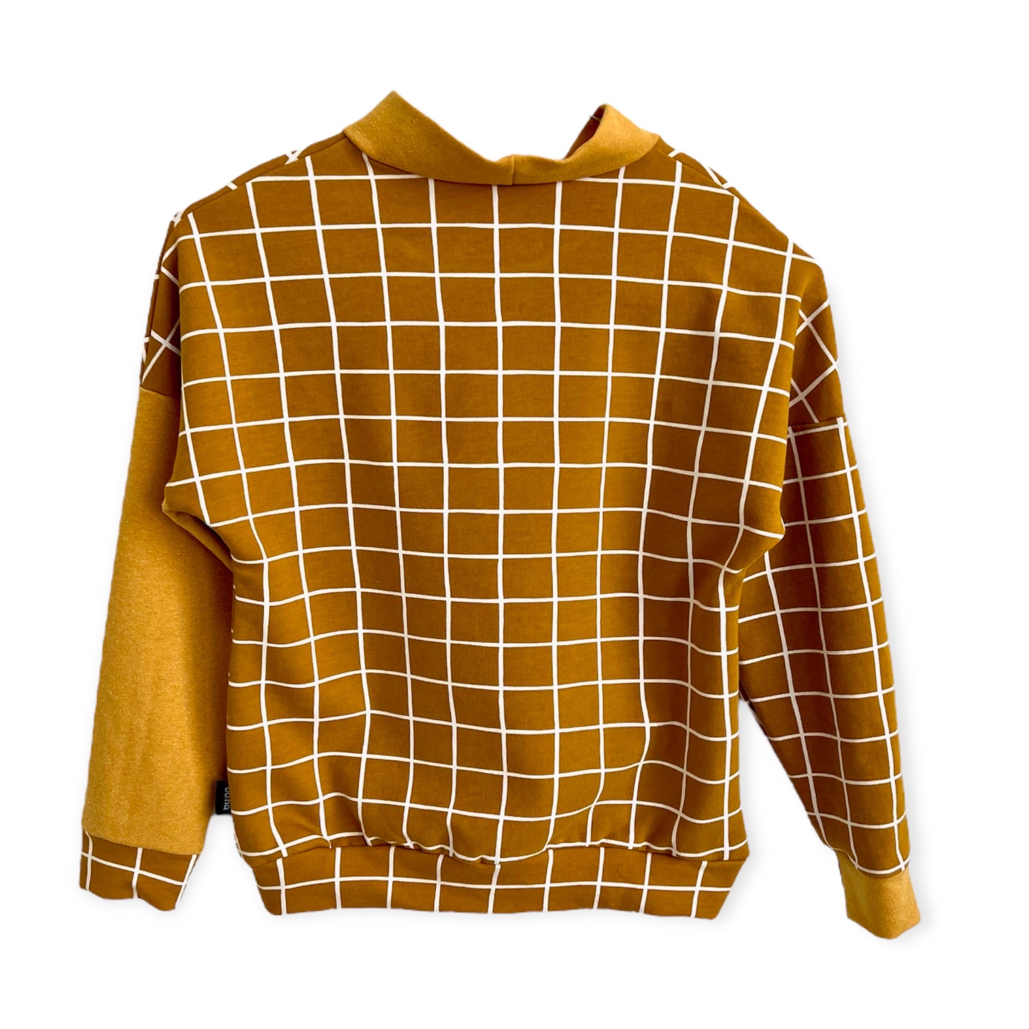 BIO Sweatpullover Grid gelb