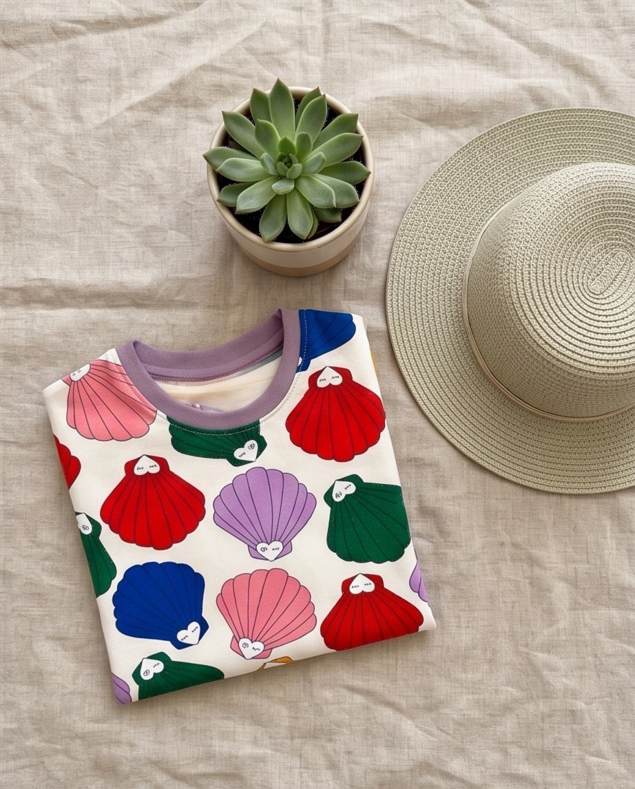 T-Shirt Muscheln bunt