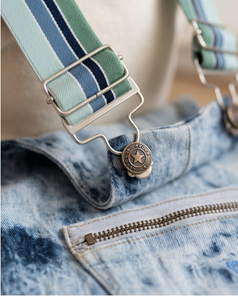 BIO Jeans Latzrock 74/80 blau