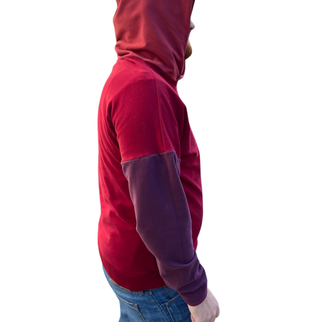 BIO Herren Hoodie bordeaux