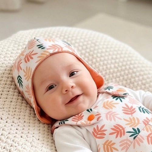 BIO Baby Wendemütze Blätter