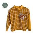 BIO Sweatpullover Grid gelb