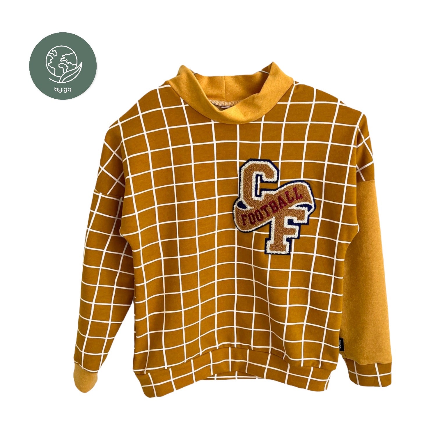 BIO Sweatpullover Grid gelb