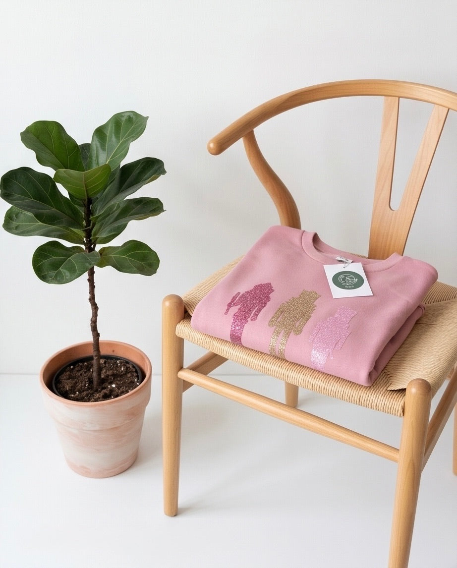 BIO Weihnachtspullover rosa