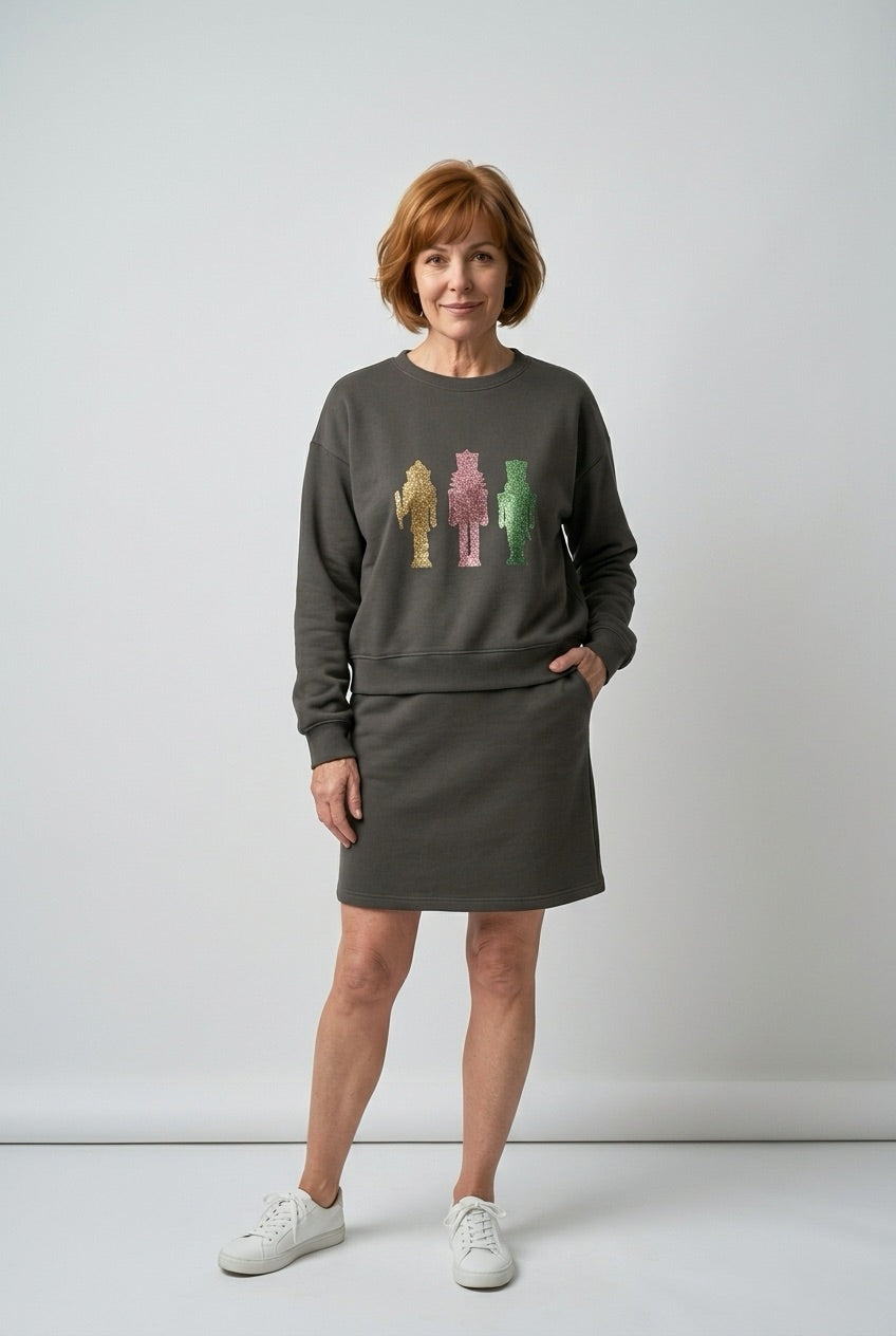 BIO Weihnachtspullover olive