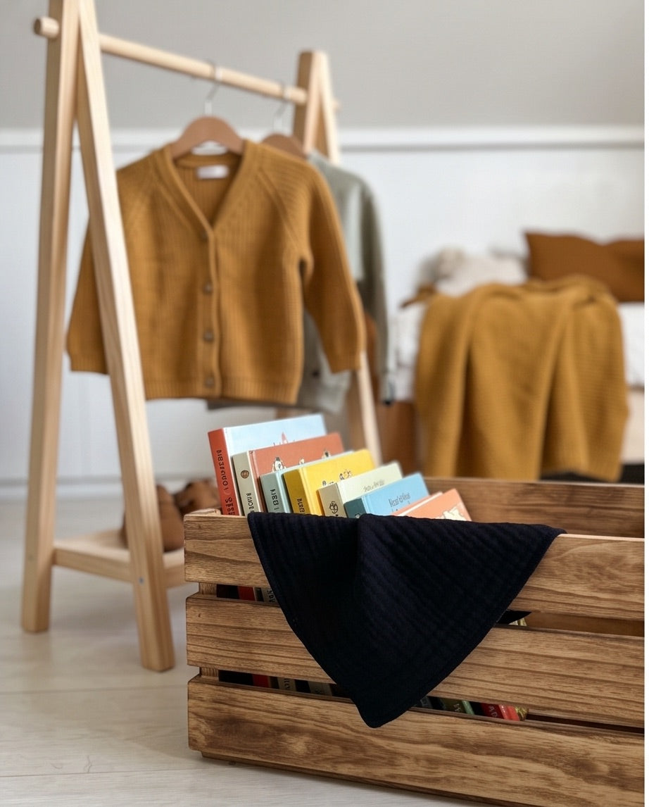 BIO Musselin Dreieckstuch Mini schwarz
