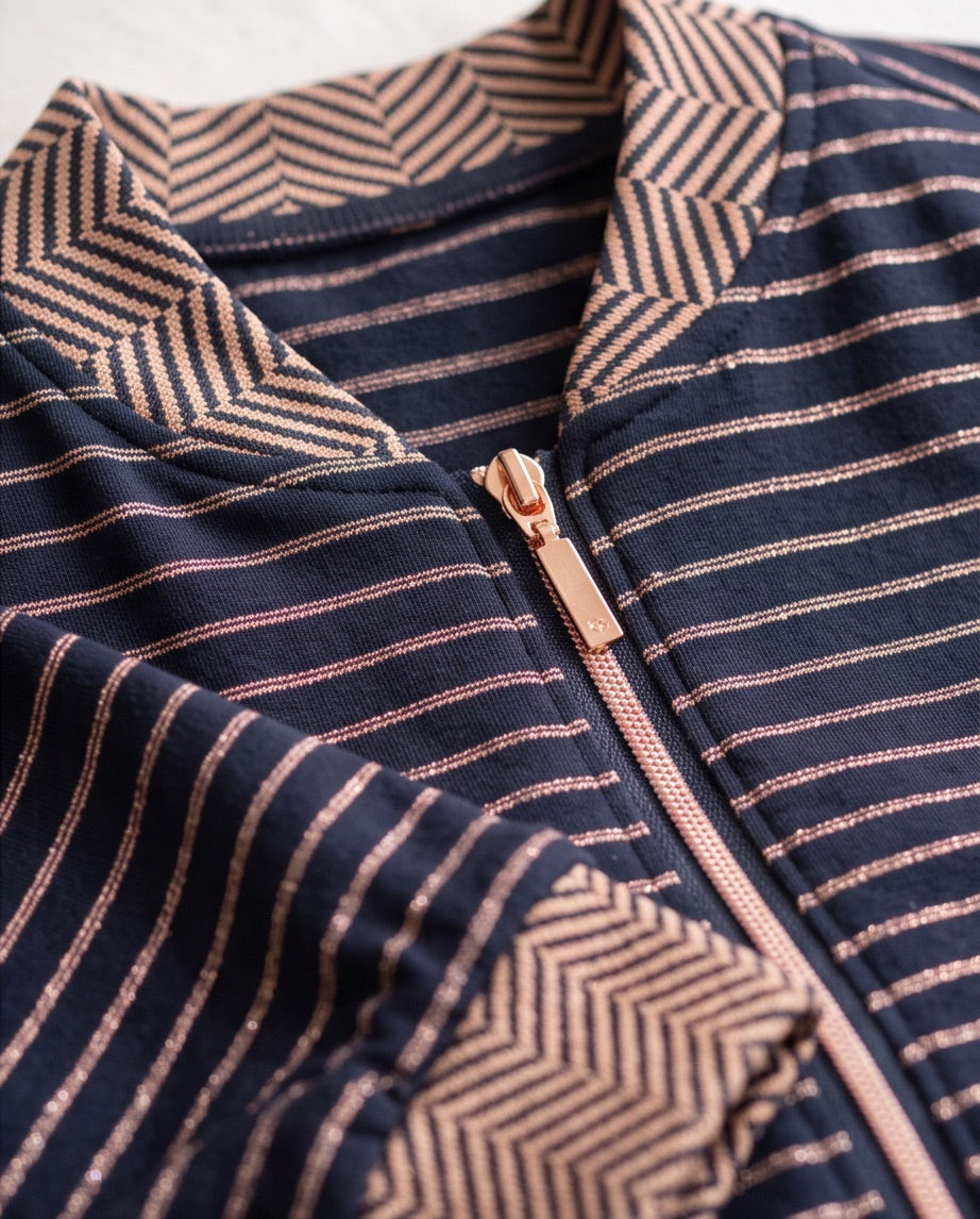 BIO Damen Blouson quer gestreift