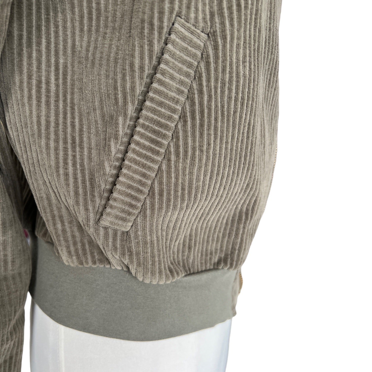 BIO Damen Blouson Cord Jersey khaki