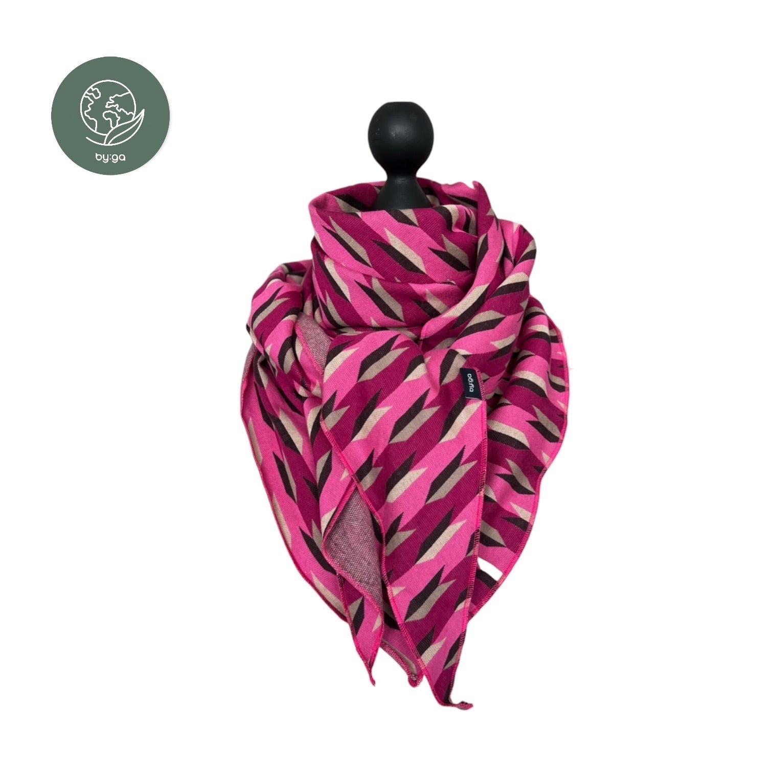Bio Jacquard Dreieckstuch Pfeile pink
