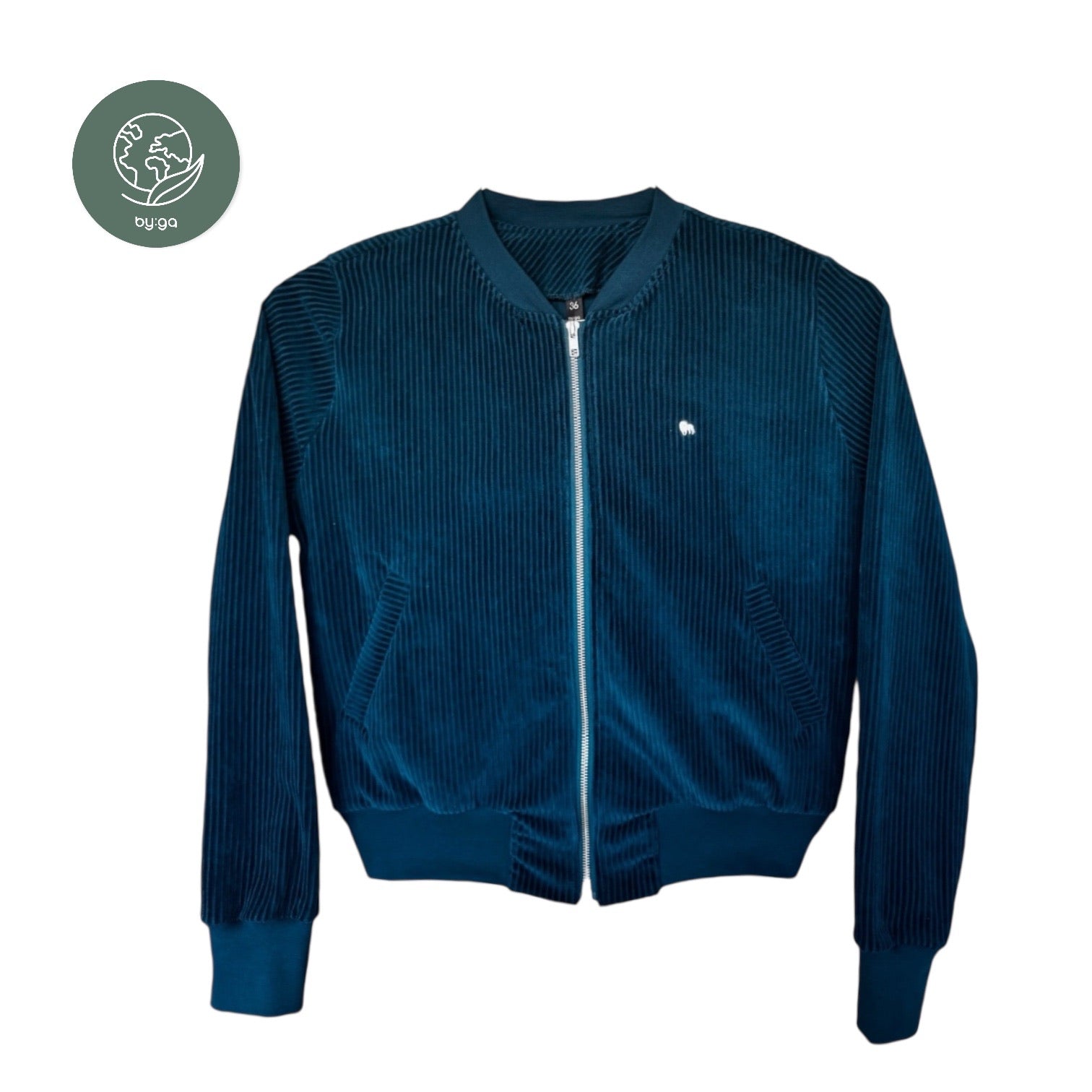 BIO Damen Blouson Cord Jersey petrol