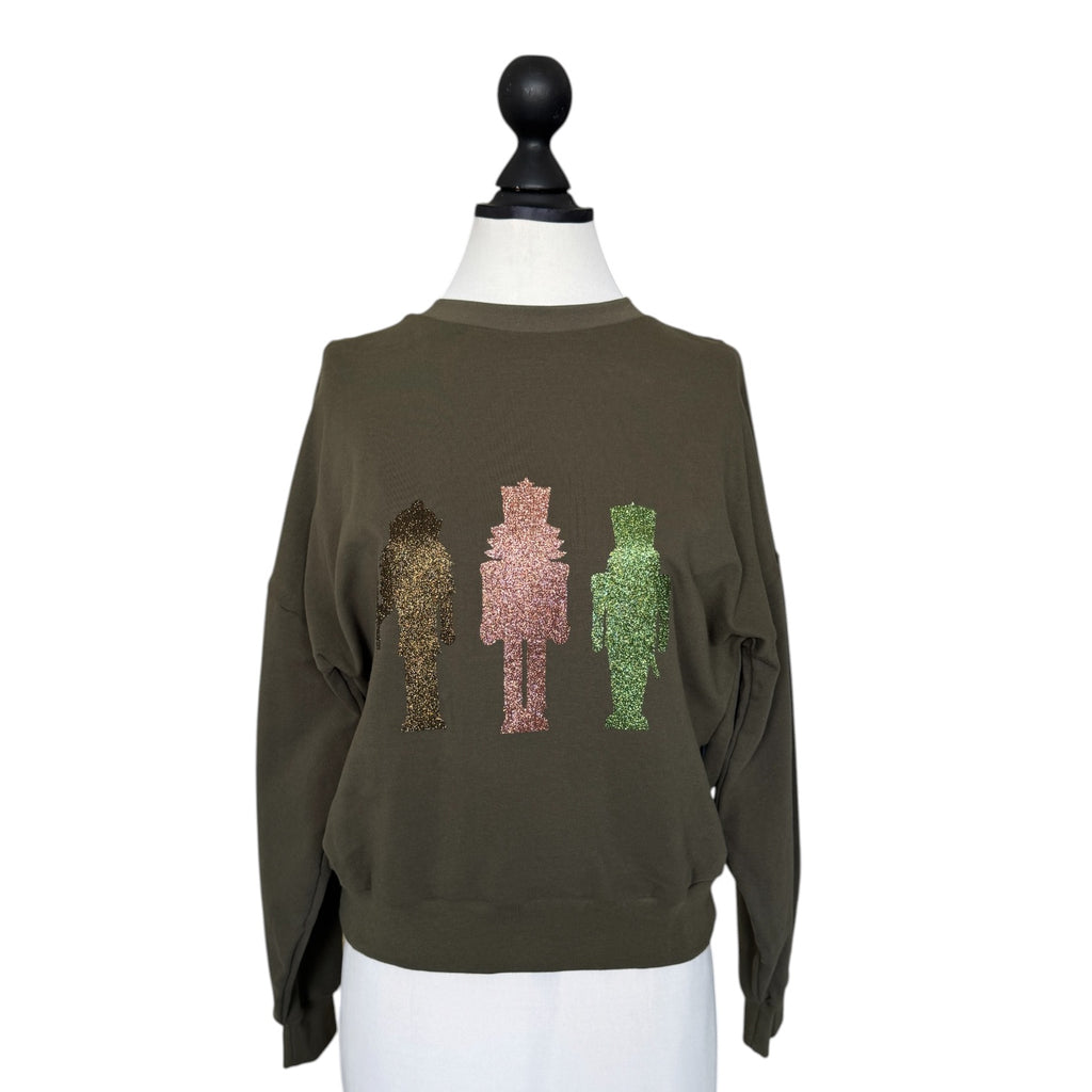 BIO Weihnachtspullover olive