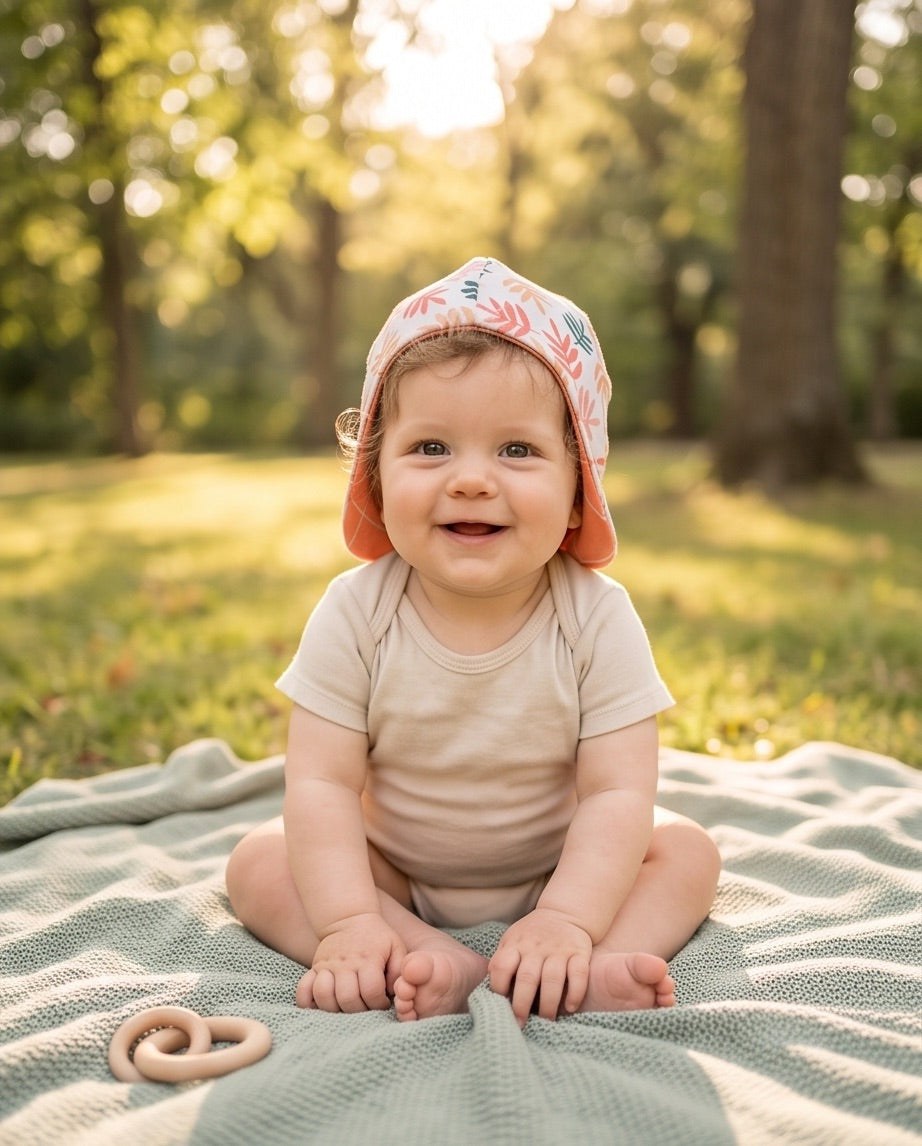 BIO Baby Wendemütze Blätter