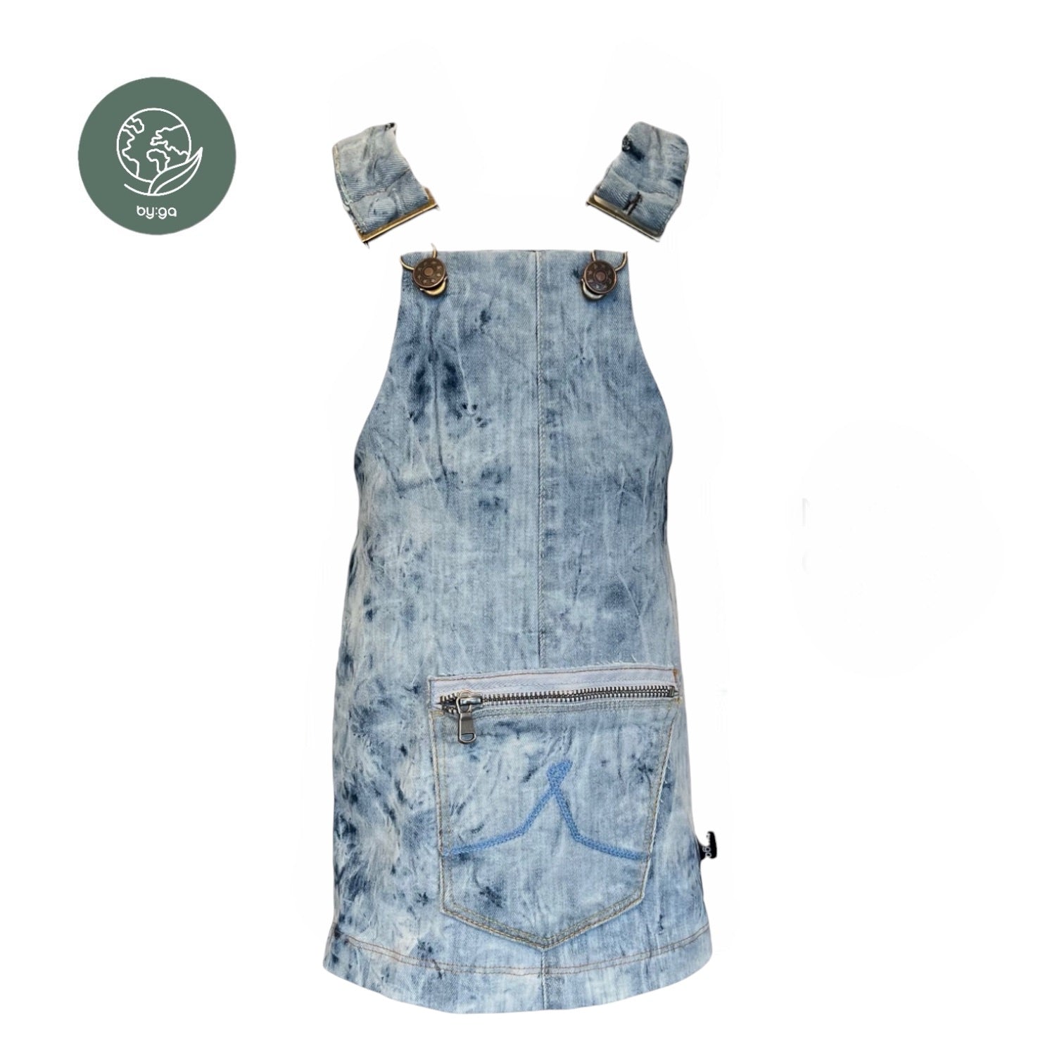 BIO Jeans Latzrock 86/92 blau
