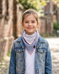 BIO Musselin Dreieckstuch Maxi Karo blau