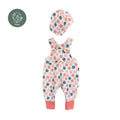 BIO Babyset Latzhose & Mütze Blätter